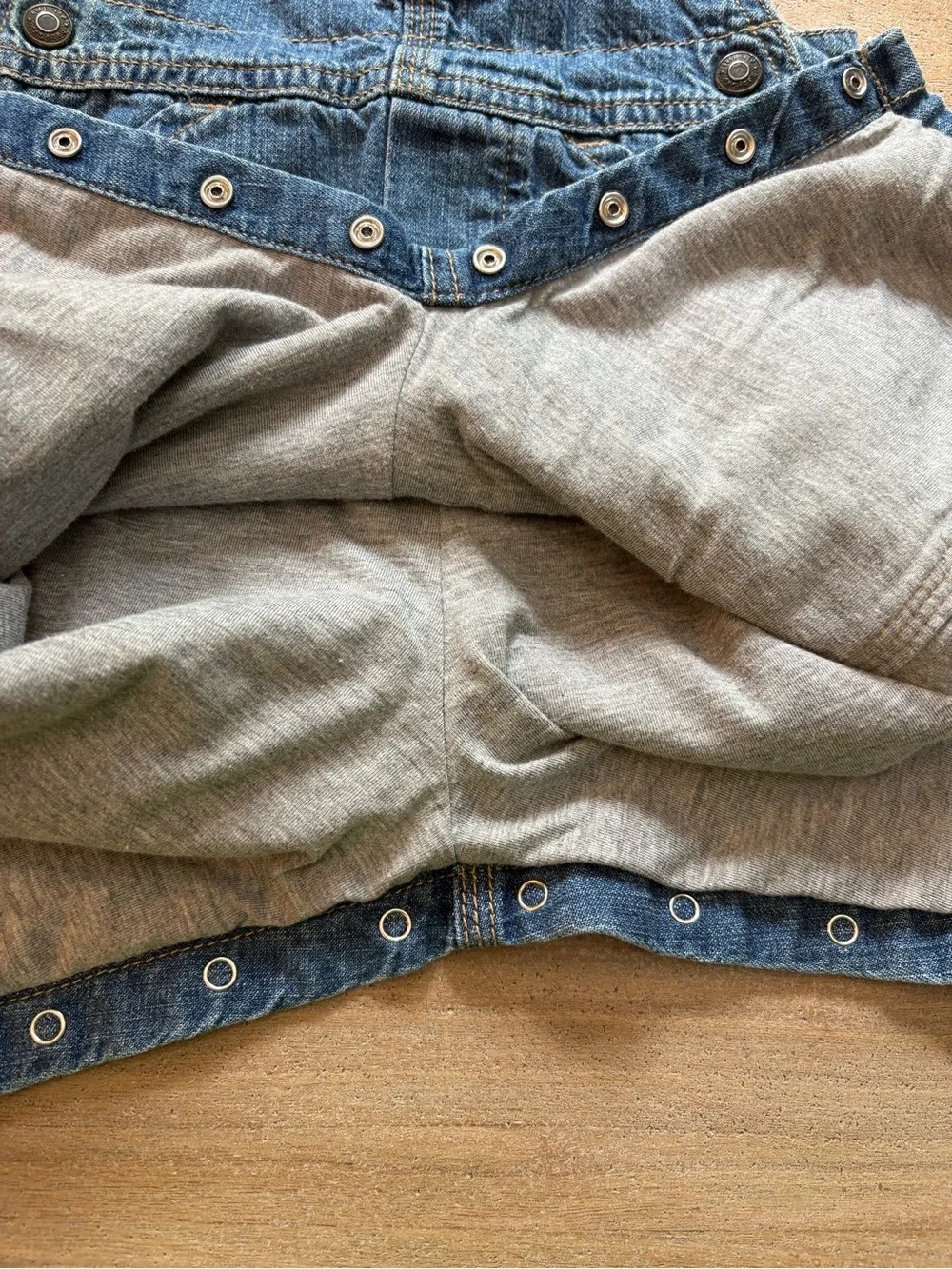 VTG Baby Gap Lined Denim Carpenter Overalls Bear 3-6 Months